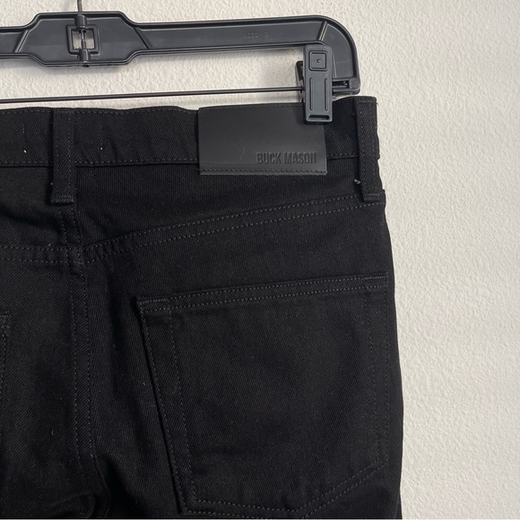 Buck Mason Black Denim Stretch Slim Jeans - Picture 4 of 7